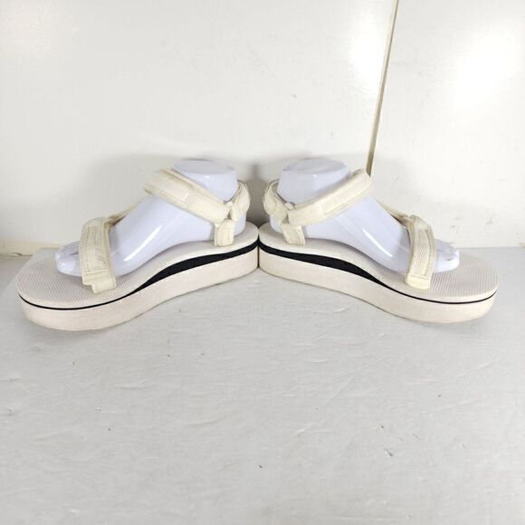 Teva Women's Flatform Universal US 9 White Mid Platform Strappy Sandals - Picture 6 of 14